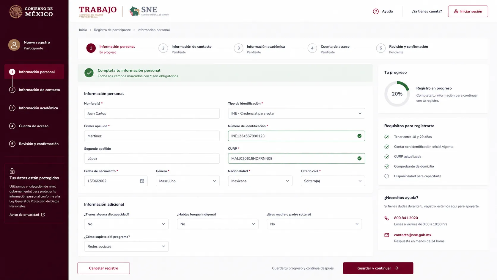 Crear tu cuenta en la plataforma