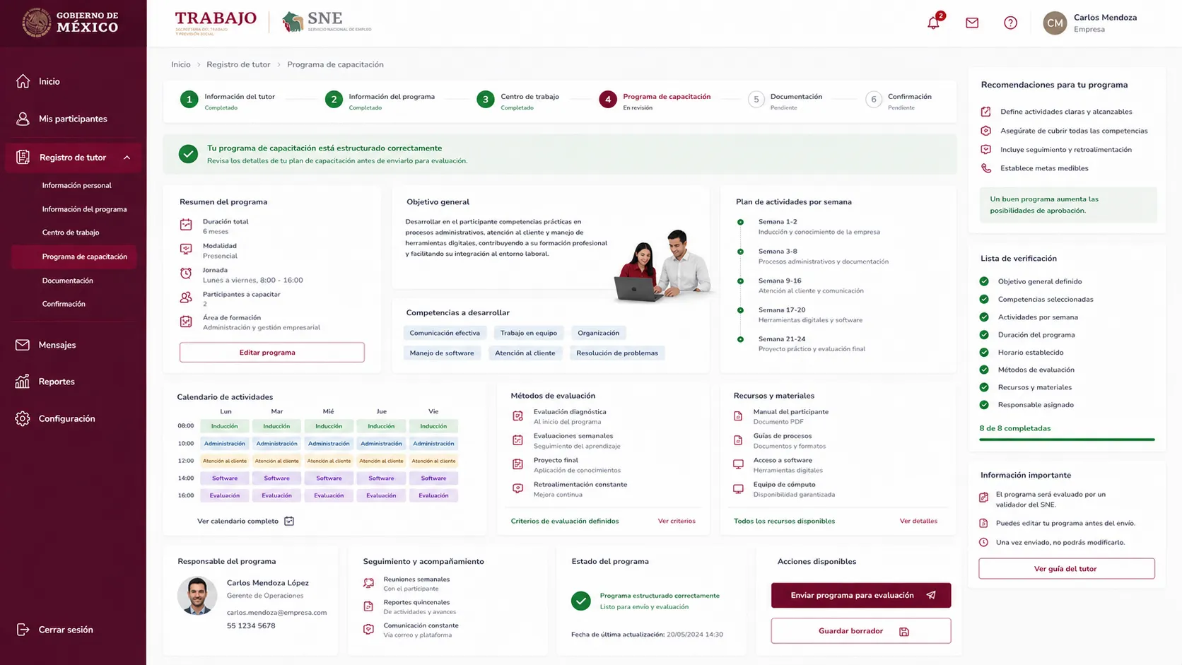 Crear tu plan como tutor