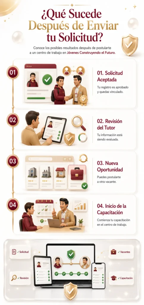 Después de enviar tu solicitud, pueden ocurrir estas situaciones: