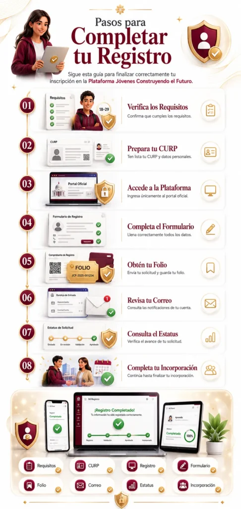 Pasos para completar tu registro