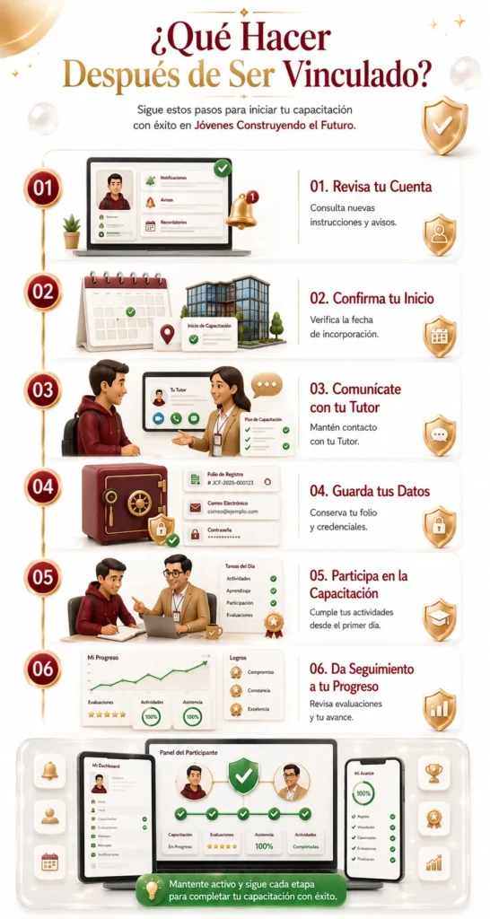 Sigue estos pasos después de ser Vinculado