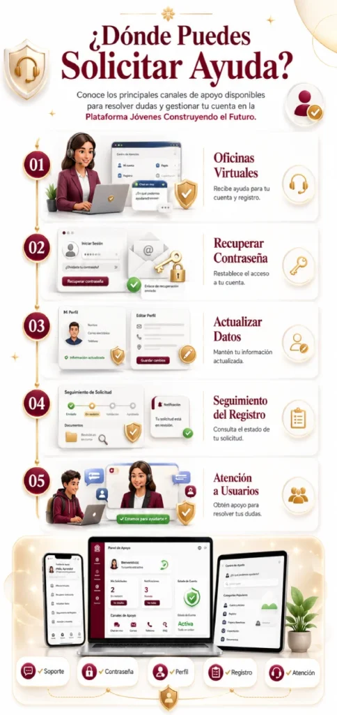 ¿Dónde puedes solicitar ayuda?