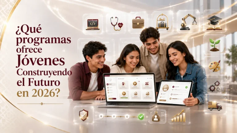 ¿Qué programas ofrece Jóvenes Construyendo el Futuro en 2026?